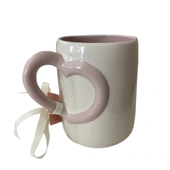 Rae Dunn ‘Love is Everything’ Mug with Purple Heart handle - New - Picture 2 of 3